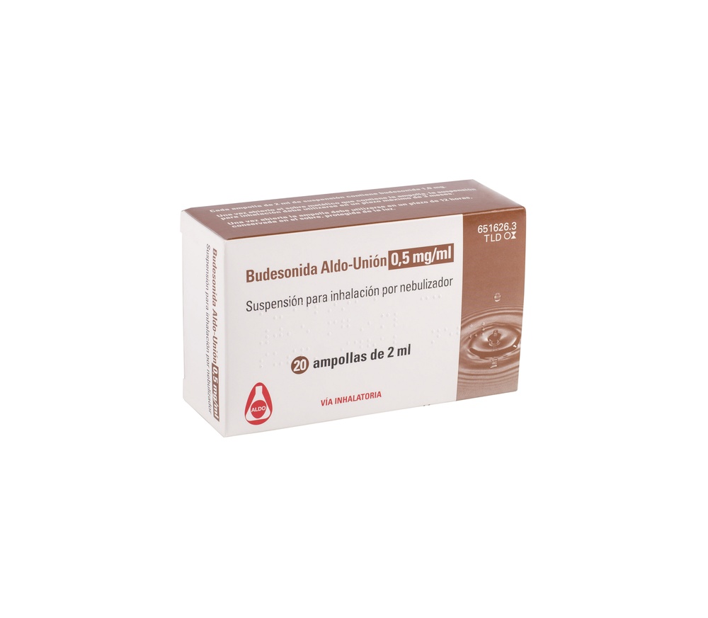 BUDESONIDA ALDO-UNION 0,5 mg/ml SUSPENSÃO PARA INALAÇÃO POR NEBULIZADOR