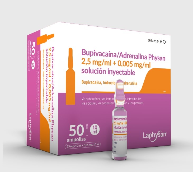 BUPIVACAÍNA/ADRENALINA PHYSAN 2,5 mg/mL + 0,005 mg/mL SOLUÇÃO INJETÁVEL