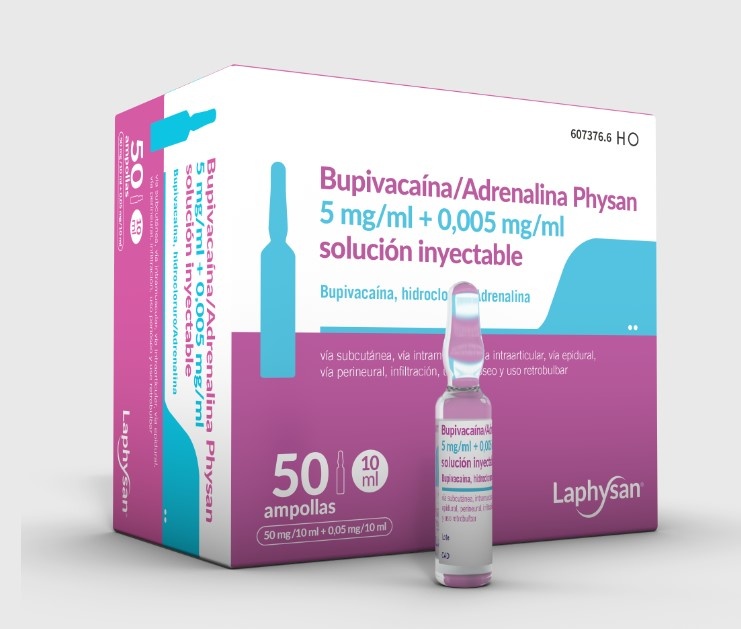 BUPIVACAÍNA/ADRENALINA PHYSAN 5 mg/mL + 0,005 mg/mL SOLUÇÃO INJETÁVEL
