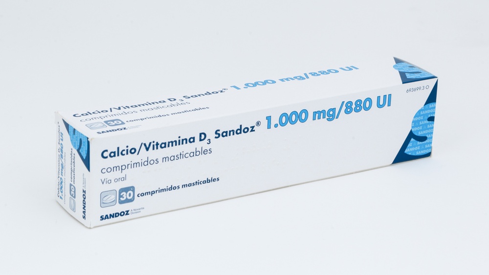 CÁLCIO/VITAMINA D3 SANDOZ 1000 MG/ 880 UI COMPRIMIDOS MASTIGÁVEIS