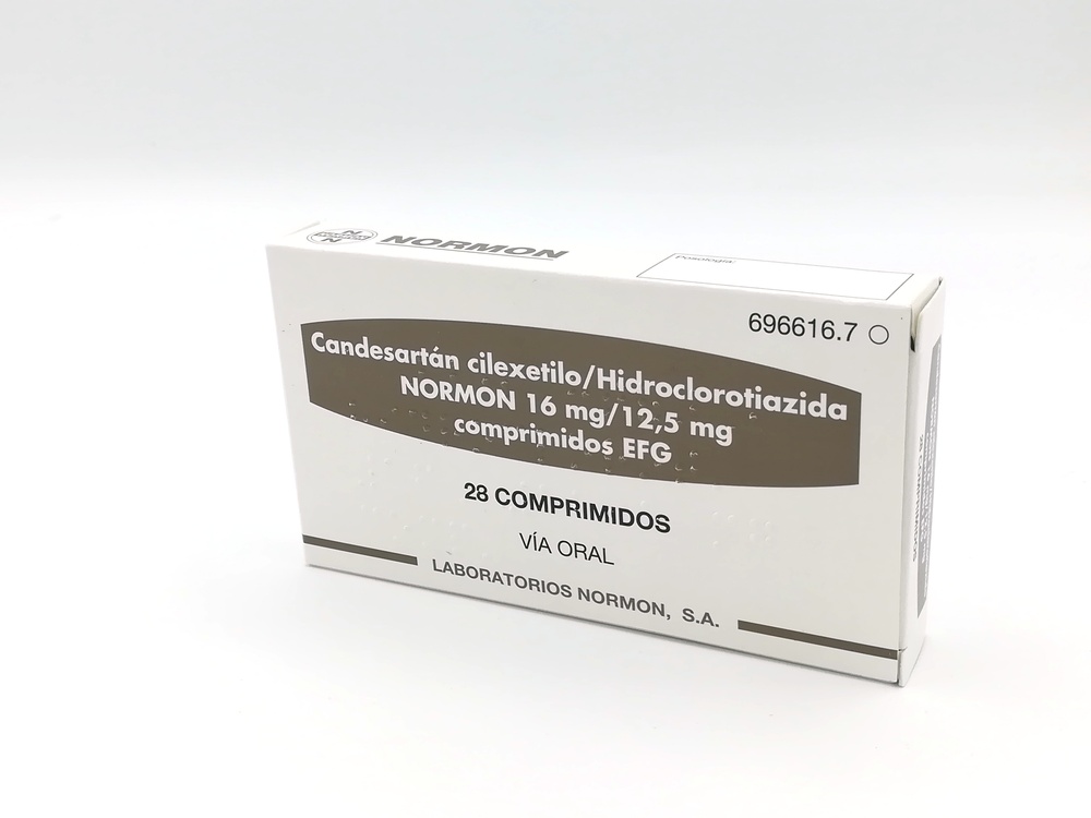 Candesartano Cilexetilo/Hidroclorotiazida Normon 16 mg/12,5 mg Comprimidos