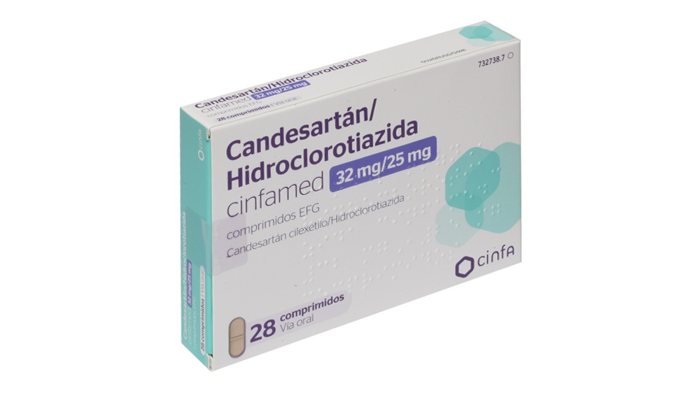 Candesartana/Hidroclorotiazida Cinfamed 32mg/25mg Comprimidos