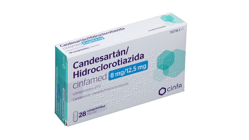Candesartana/Hidroclorotiazida Cinfamed 8 mg/12,5 mg Comprimidos