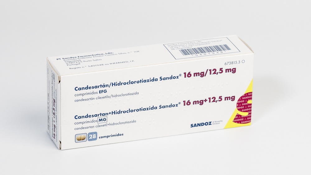 Candesartana/Hidroclorotiazida Sandoz 16mg/12,5mg Comprimidos