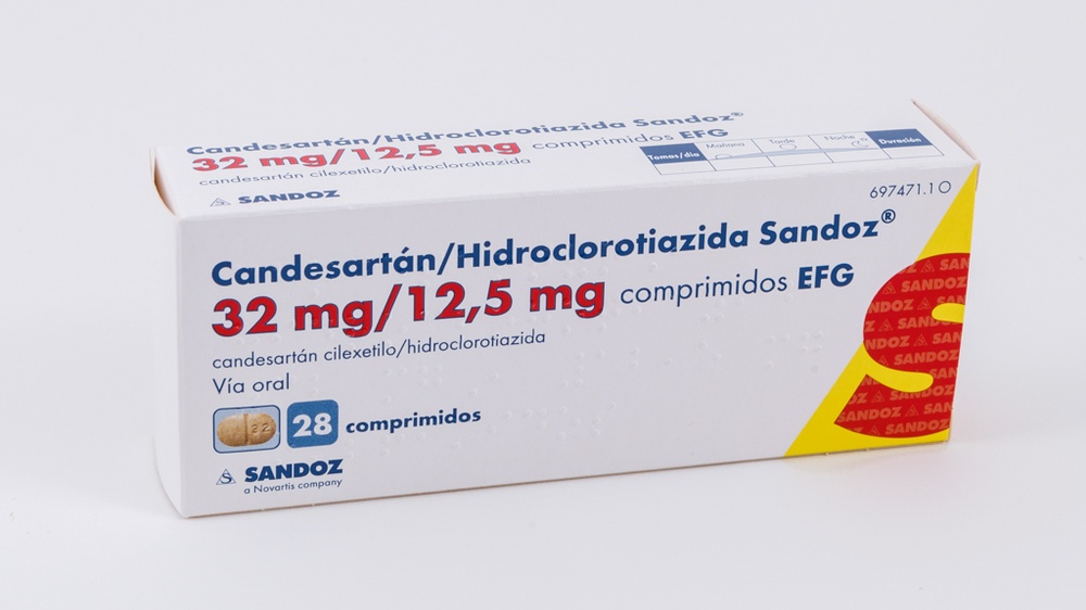 Candesartana/Hidroclorotiazida Sandoz 32mg/12,5mg Comprimidos