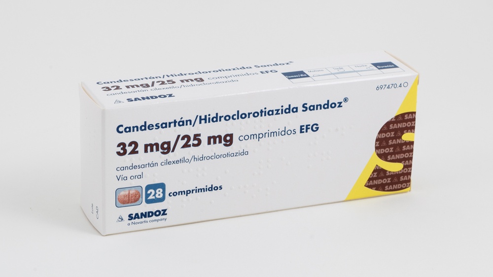 Candesartana/Hidroclorotiazida Sandoz 32mg/25mg Comprimidos