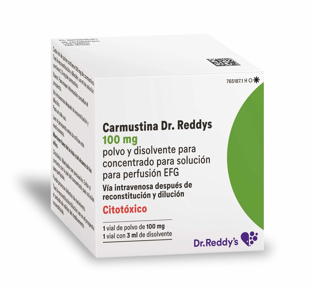 CARMUSTINA Dr. Reddy's 100 mg Pó e Solvente para Concentrado para Solução para Perfusão