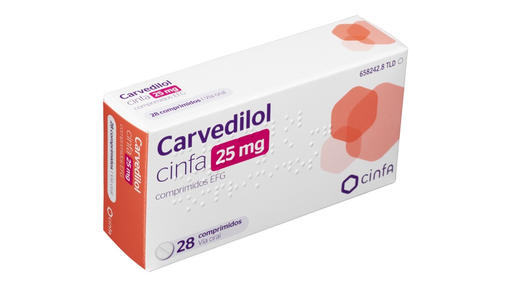 CARVEDILOL CINFA 25 mg COMPRIMIDOS