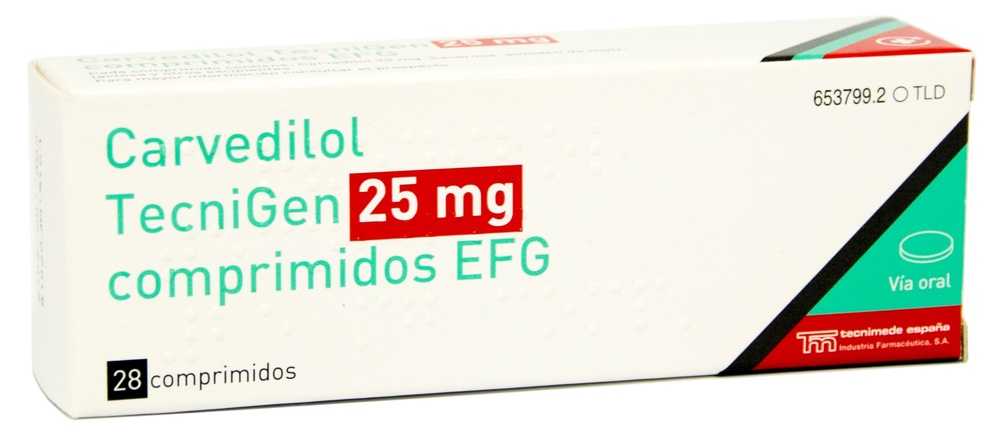 CARVEDILOL TECNIGEN 25 mg COMPRIMIDOS