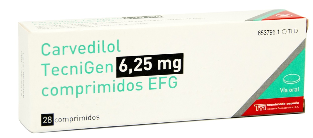 CARVEDILOL TECNIGEN 6,25 mg COMPRIMIDOS