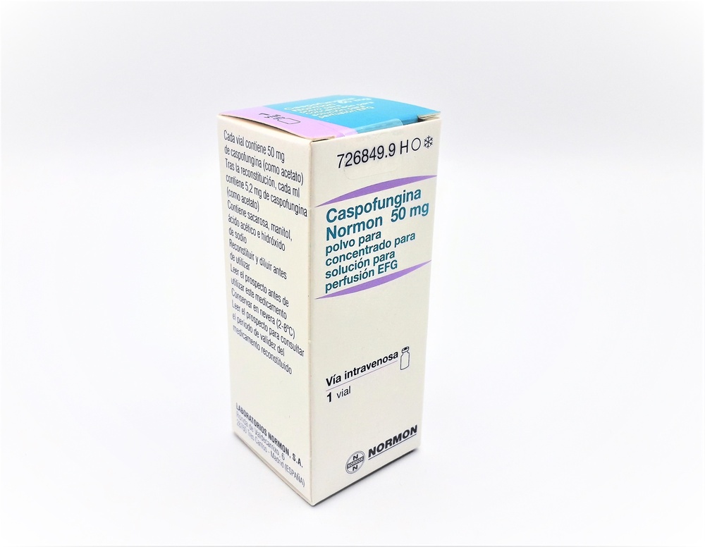 CASPOFUNGINA NORMON 50 mg PÓ PARA CONCENTRADO PARA SOLUÇÃO PARA PERFUSÃO