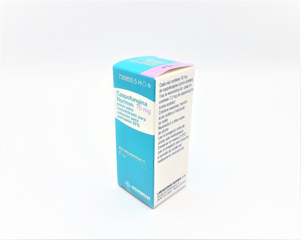 CASPOFUNGINA NORMON 70 mg PÓ PARA CONCENTRADO PARA SOLUÇÃO PARA PERFUSÃO