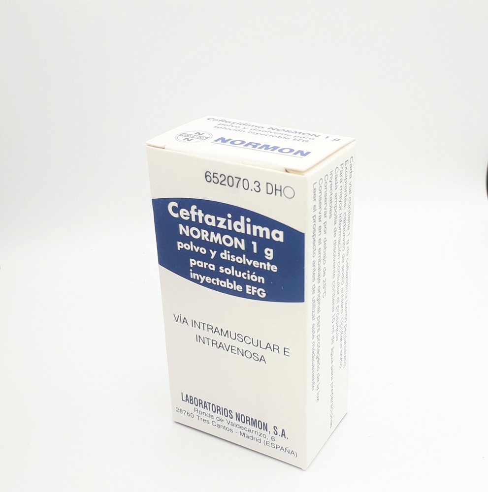 CEFTAZIDIMA NORMON 1 g PÓ E SOLVENTE PARA SOLUÇÃO INJETÁVEL