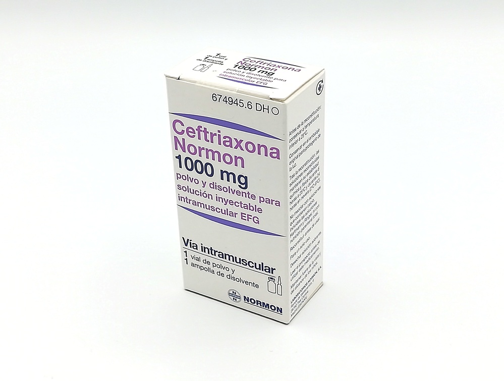 CEFTRIAXONA NORMON 1000 mg PÓ E SOLUÇÃO PARA SOLUÇÃO INJETÁVEL INTRAMUSCULAR