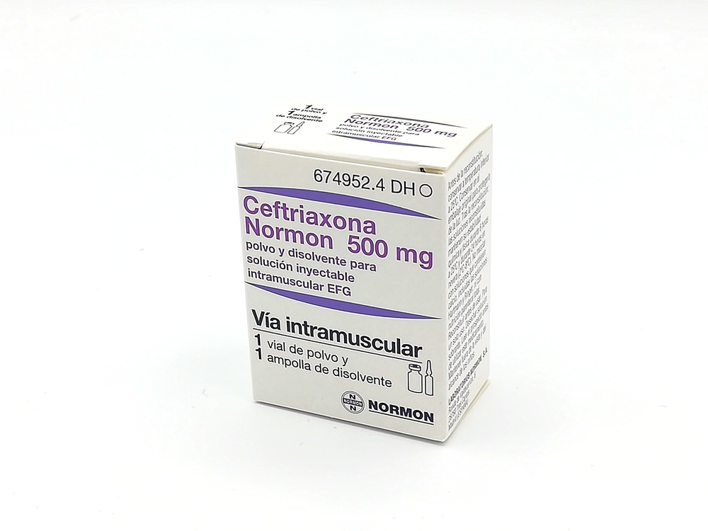 CEFTRIAXONA NORMON 500 mg PÓ E SOLUÇÃO PARA SOLUÇÃO INJETÁVEL INTRAMUSCULAR