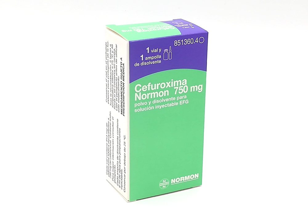 CEFUROXIMA NORMON 750 mg PÓ E SOLVENTE PARA SOLUÇÃO INJETÁVEL