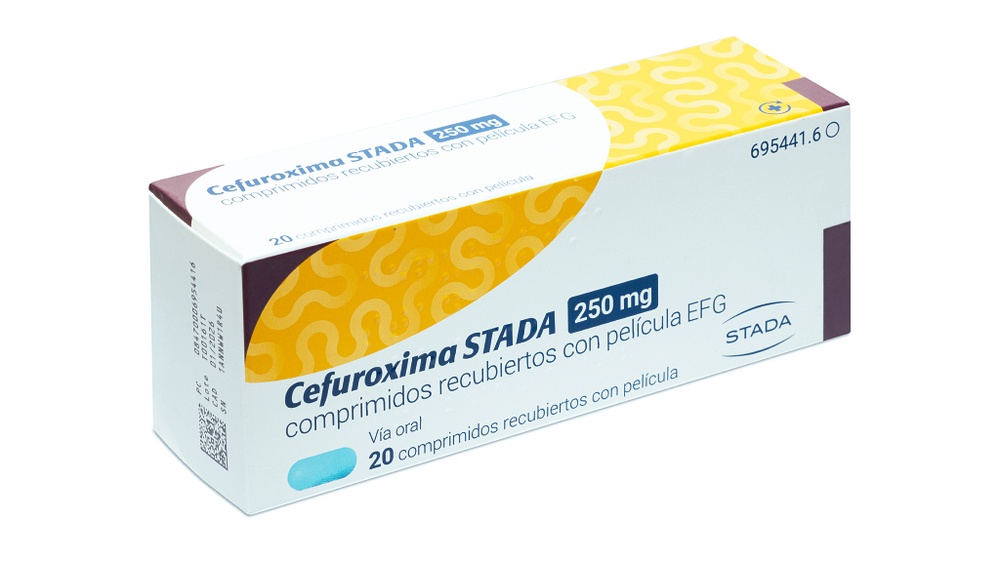 CEFUROXIMA STADA 250 mg COMPRIMIDOS REVESTIDOS POR PELÍCULA
