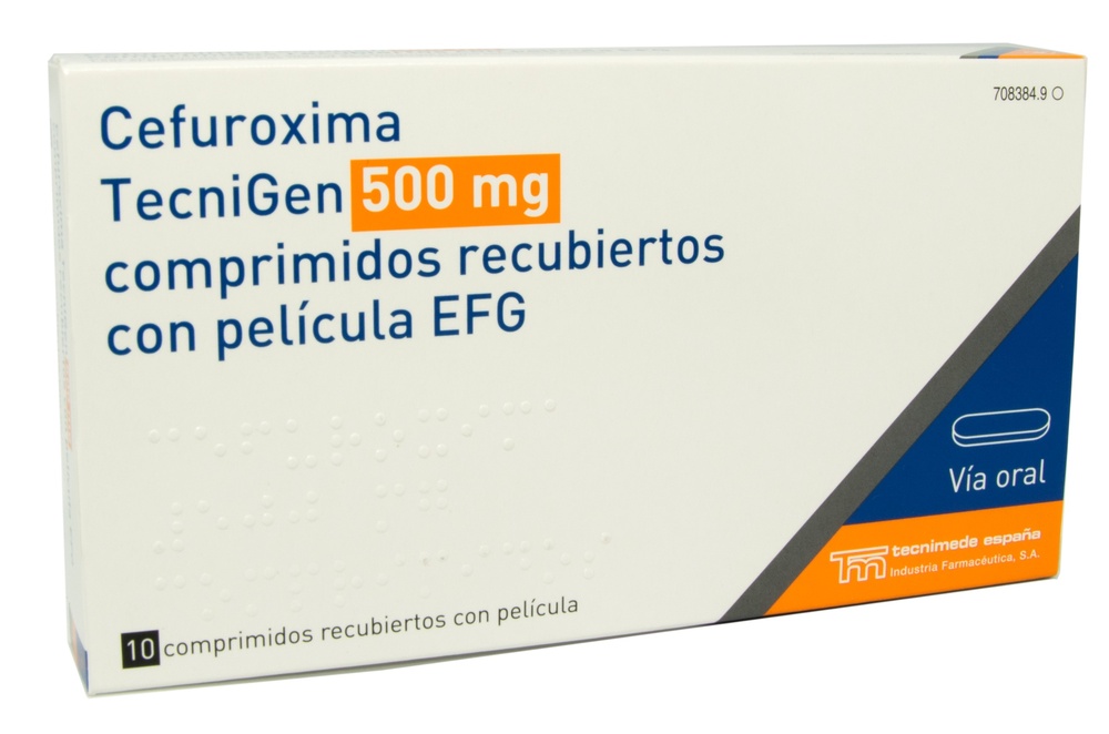 CEFUROXIMA TECNIGEN 500 mg COMPRIMIDOS REVESTIDOS POR PELÍCULA