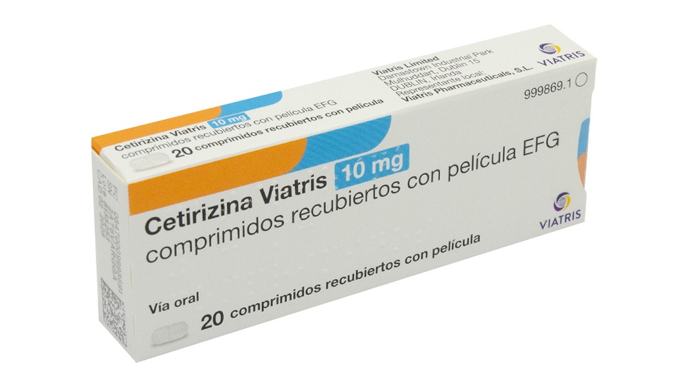 CETIRIZINA VIATRIS 10 mg COMPRIMIDOS REVESTIDOS POR PELÍCULA