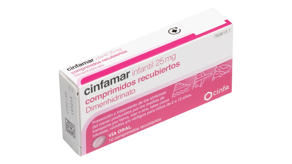 CINFAMAR INFANTIL 25 mg COMPRIMIDOS REVESTIDOS