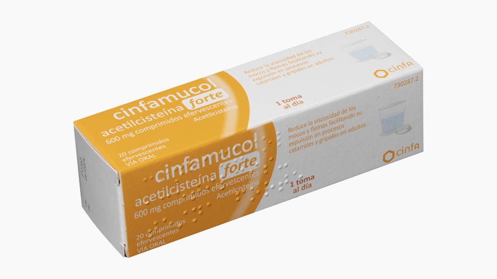 CINFAMUCOL ACETILCISTEÍNA FORTE 600 mg COMPRIMIDOS EFERVESCENTES