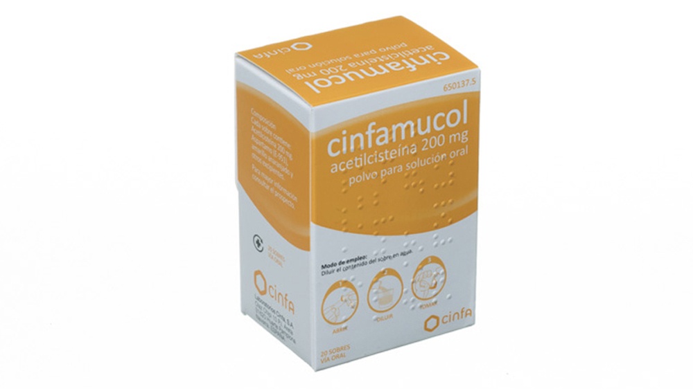 CINFAMUCOL ACETILCISTEÍNA 200 mg PÓ PARA SOLUÇÃO ORAL