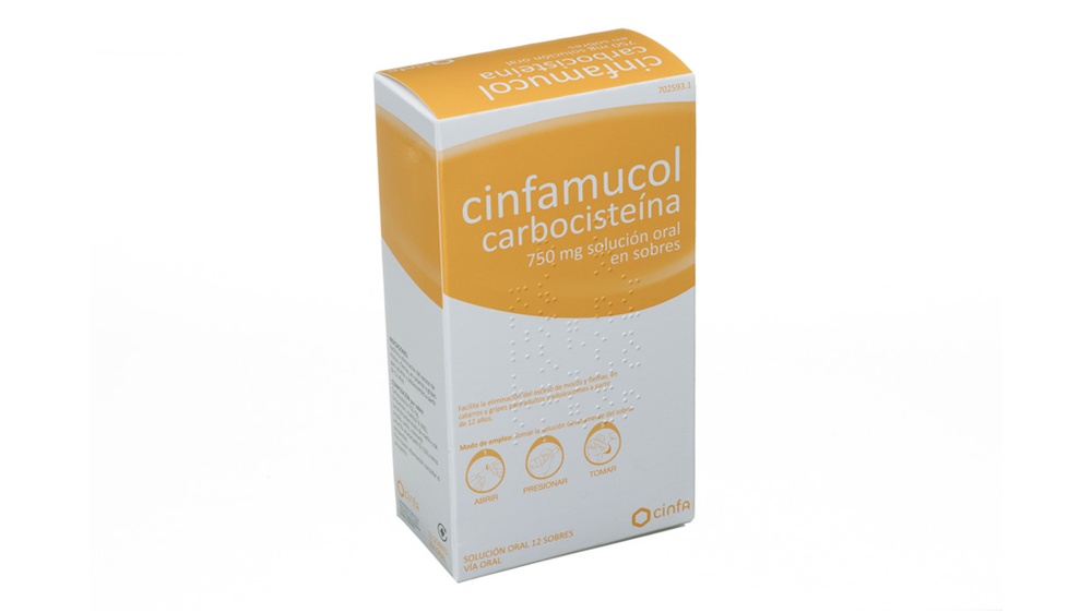 CINFAMUCOL CARBOCISTEÍNA 750 MG SOLUÇÃO ORAL EM SACHÉS