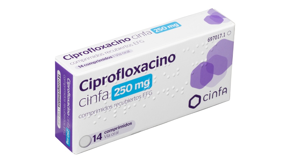 CIPROFLOXACINA CINFA 250 mg COMPRIMIDOS REVESTIDOS