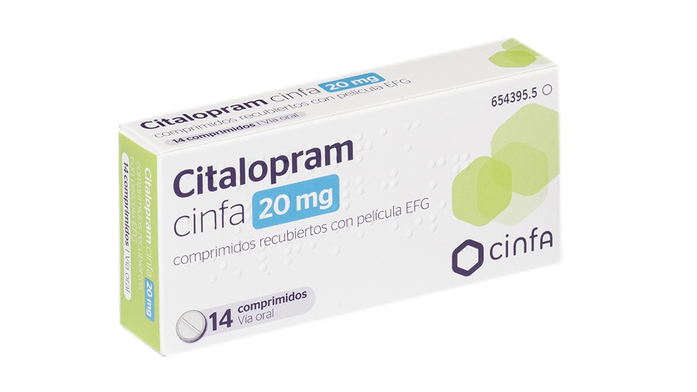 CITALOPRAM CINFA 20 mg COMPRIMIDOS REVESTIDOS POR PELÍCULA