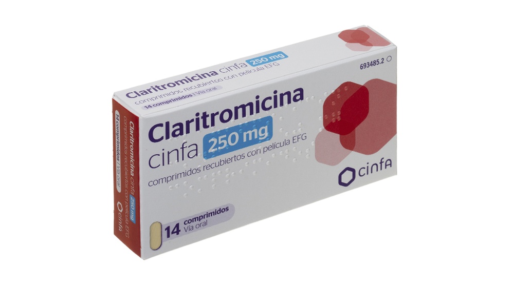 CLARITROMICINA CINFA 250 mg COMPRIMIDOS REVESTIDOS POR PELÍCULA