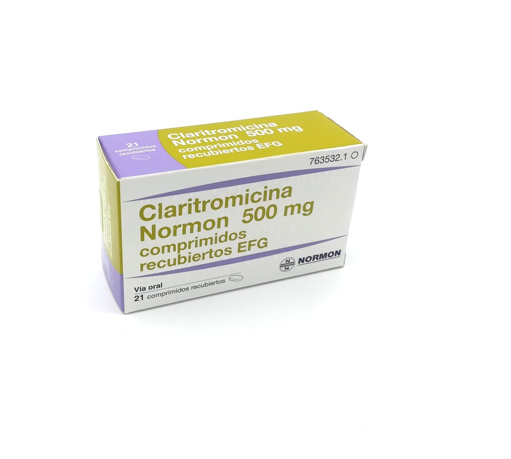 CLARITROMICINA NORMON 500 mg COMPRIMIDOS REVESTIDOS