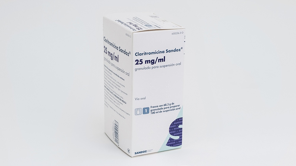 CLARITROMICINA SANDOZ 25 mg/ml GRÂNULOS PARA SUSPENSÃO ORAL