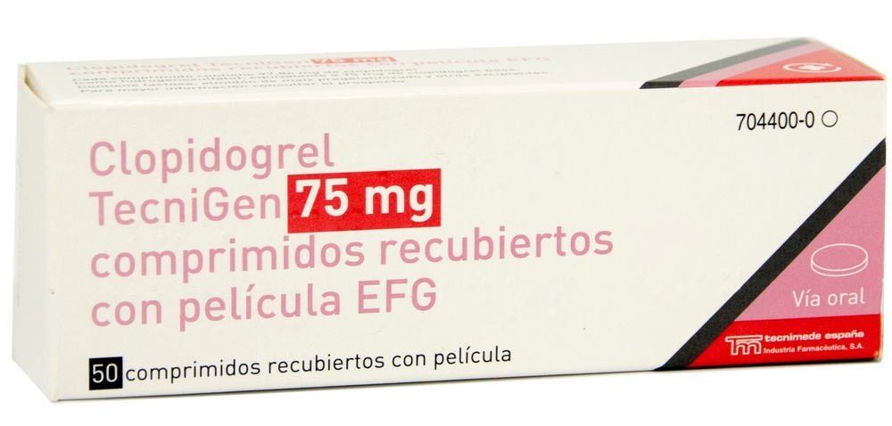 CLOPIDOGREL TECNIGEN 75 mg COMPRIMIDOS REVESTIDOS POR PELÍCULA