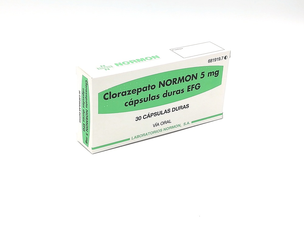 CLORAZEPATO NORMON 5 mg CÁPSULAS DURAS