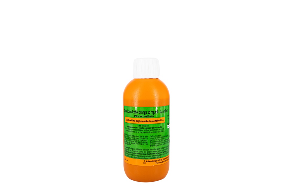 CLORXIL COM ÁLCOOL LARANJA 20 mg/mL + 0,49 mL/mL SOLUÇÃO CUTÂNEA