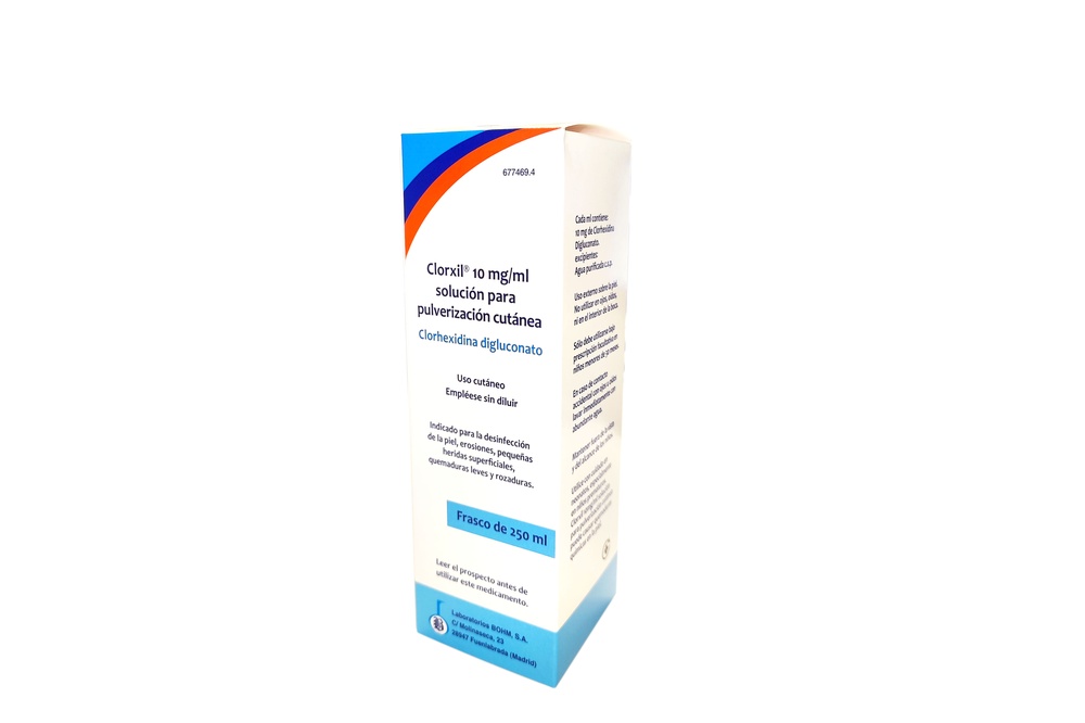 CLORXIL 10 mg/ml SOLUÇÃO PARA PULVERIZAÇÃO CUTÂNEA