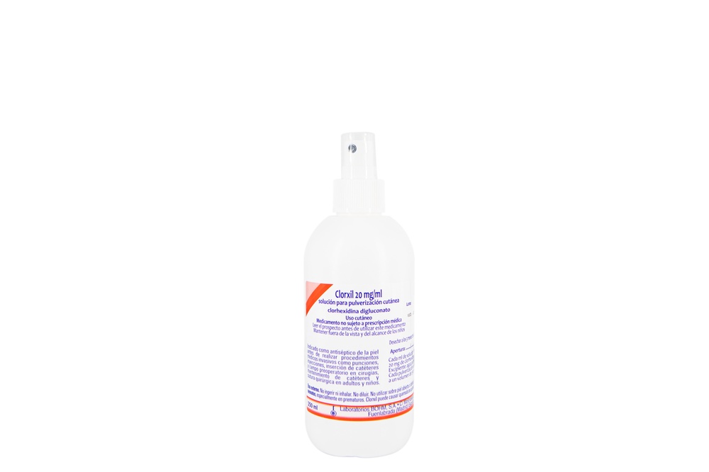 CLORXIL 20 mg/ml SOLUÇÃO PARA PULVERIZAÇÃO CUTÂNEA