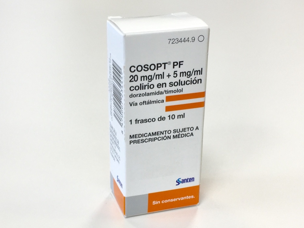 COSOPT PF 20 mg/mL + 5 mg/mL COLÍRIO EM SOLUÇÃO
