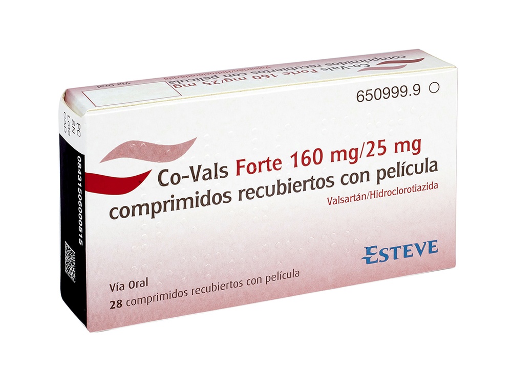 CO-VALS FORTE 160 mg/25 mg COMPRIMIDOS REVESTIDOS POR PELÍCULA