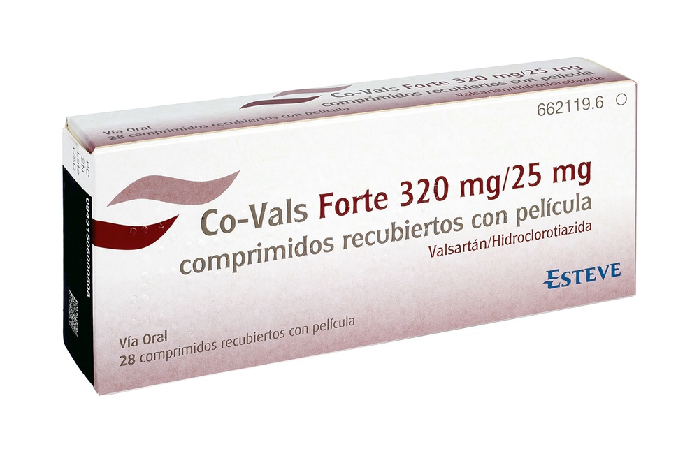CO-VALS FORTE 320mg/25mg COMPRIMIDOS REVESTIDOS POR PELÍCULA