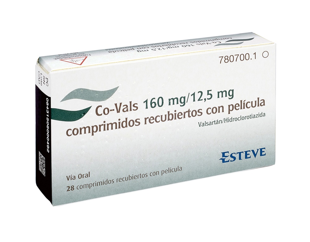CO-VALS 160 mg/12,5 mg COMPRIMIDOS REVESTIDOS POR PELÍCULA
