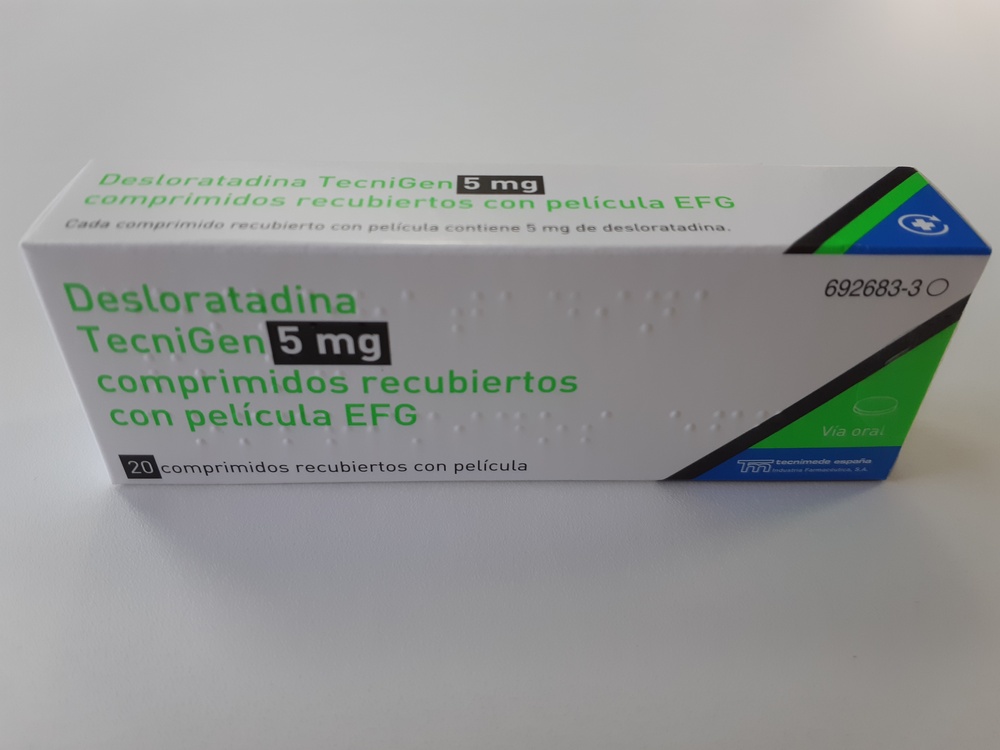 DESLORATADINA TECNIGEN 5 mg COMPRIMIDOS REVESTIDOS POR PELÍCULA