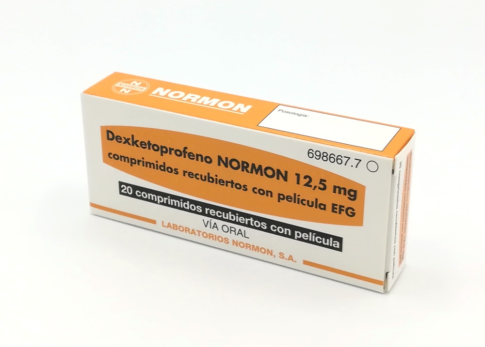 DEXKETOPROFENO NORMON 12,5 mg COMPRIMIDOS REVESTIDOS POR PELÍCULA