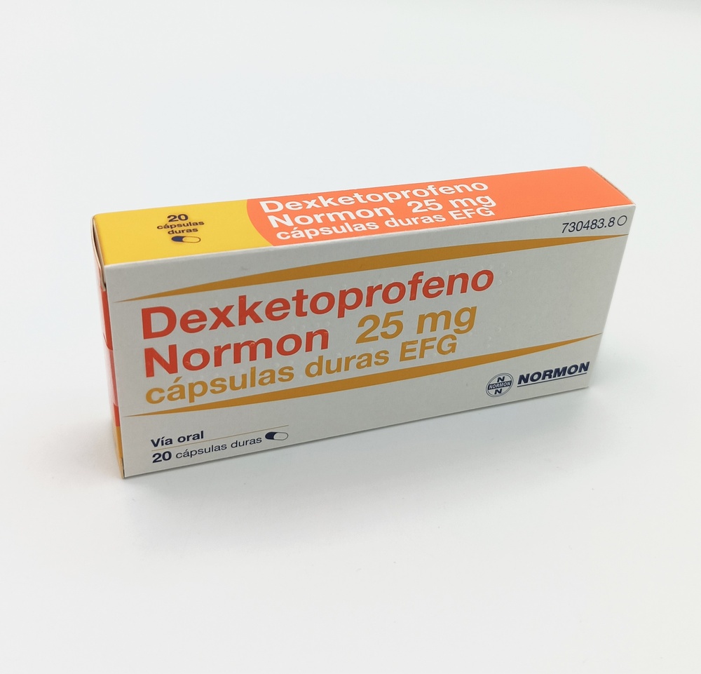 DEXKETOPROFENO NORMON 25 mg CÁPSULAS DURAS