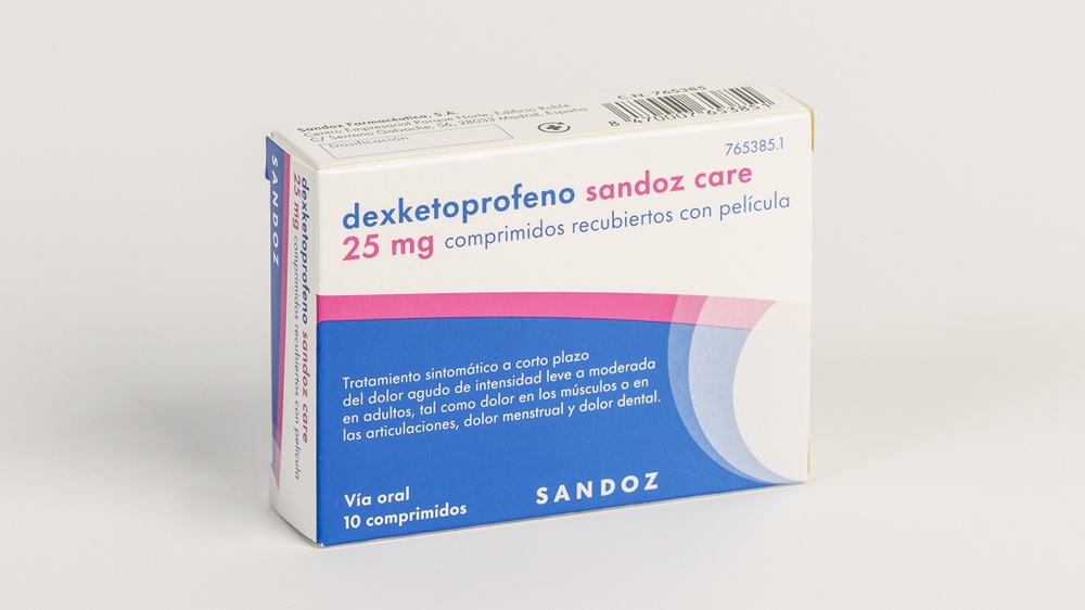 DEXKETOPROFENO SANDOZ CARE 25 mg COMPRIMIDOS REVESTIDOS POR PELÍCULA