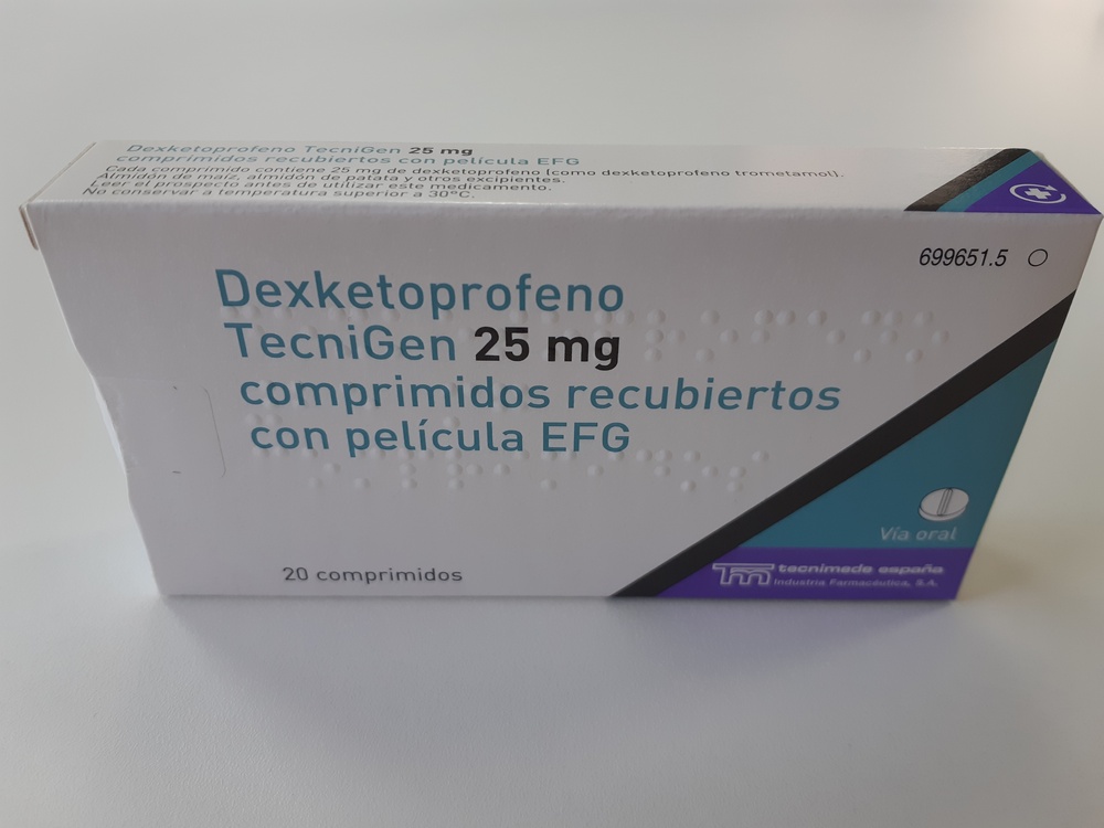DEXKETOPROFENO TECNIGEN 25 mg COMPRIMIDOS REVESTIDOS POR PELÍCULA