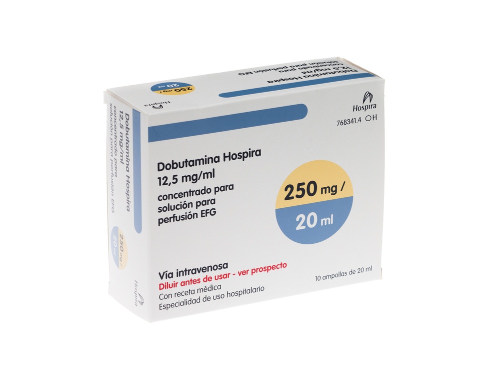 DOBUTAMINA HOSPIRA 12,5 mg/ml CONCENTRADO PARA SOLUÇÃO PARA PERFUSÃO