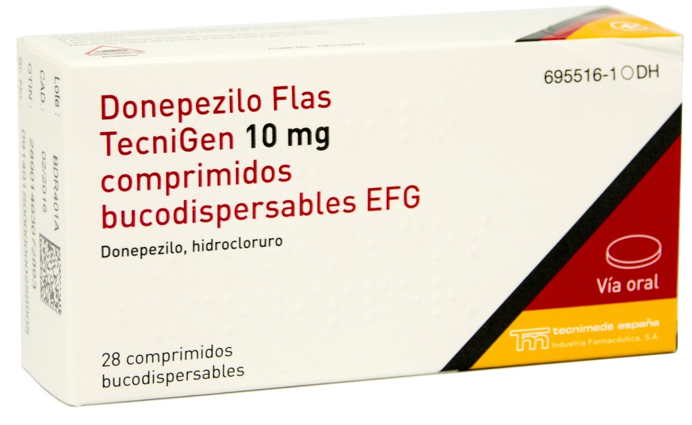 DONEPEZILO TECNIGEN 10 mg COMPRIMIDOS BUCODISPERSÍVEIS