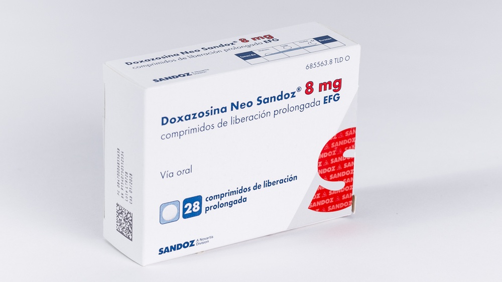 DOXAZOSINA NEO SANDOZ 8 mg COMPRIMIDOS DE LIBERTAÇÃO PROLONGADA