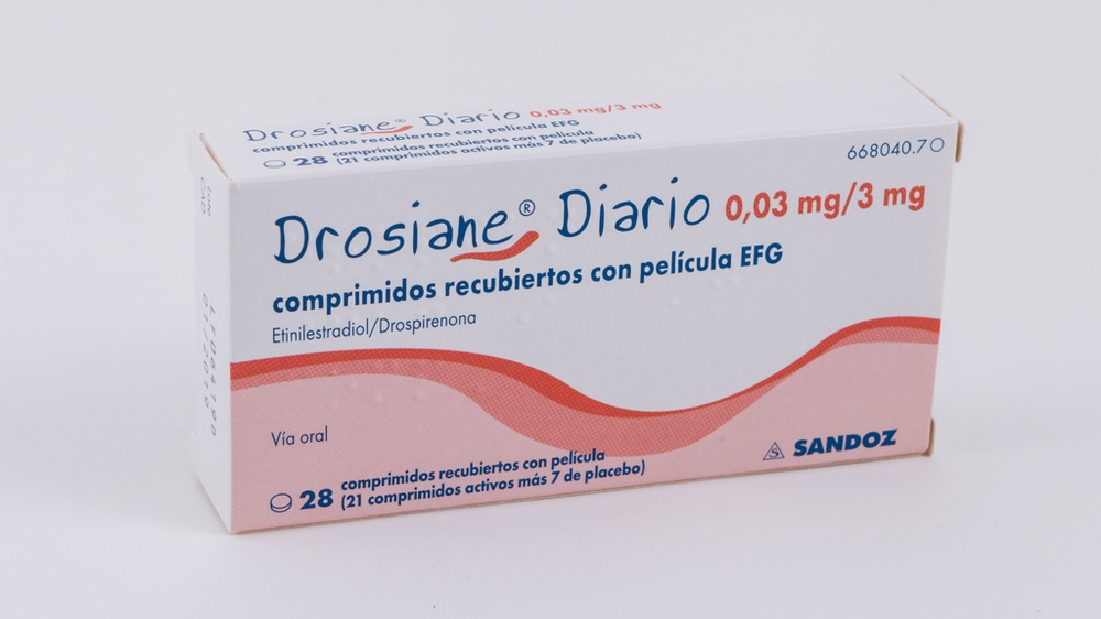 DROSIANE DIARIO 0,03 mg/3 mg COMPRIMIDOS REVESTIDOS POR PELÍCULA
